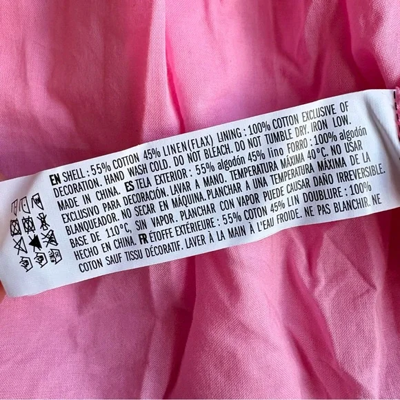 Endless Rose pink lace spring dress size small feminine cotton & linen lined - Picture 14 of 16